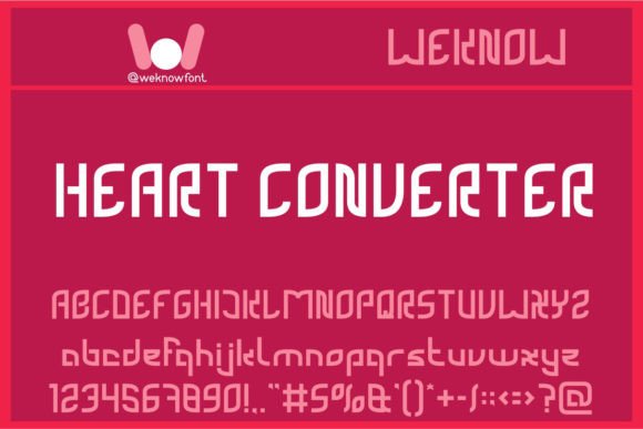Heart Converter: A Techno-Infused Display Font with Heart