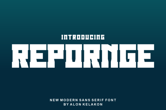 Repornge: A Bold Display Font for Editorial Impact