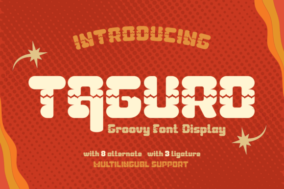 Taguro: A Bold Geometric Display Font for Crafters & Sellers