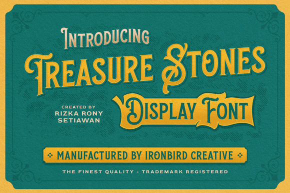 Treasure Stones: A Bold, Victorian-Inspired Display Font for Brand Confidence